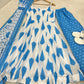 Blue Cambric Cotton Sleeveless Anarkali Set with Dupatta