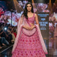 Pink Floral Sequin Lehenga Set