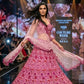 Pink Floral Sequin Lehenga Set