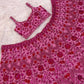 Pink Floral Sequin Lehenga Set