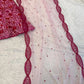 Pink Floral Sequin Lehenga Set