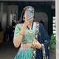 Slab Silk Embroidered Lehenga Set with Chiffon Dupatta