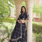 Bandhej Zari Gota Lehenga