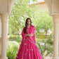 Bandhej Zari Gota Lehenga