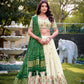 Khadi Cotton Embroidered Lehenga Set with Gaji Silk Dupatta