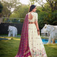 Khadi Cotton Embroidered Lehenga Set with Gaji Silk Dupatta