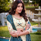 Khadi Cotton Embroidered Lehenga Set with Gaji Silk Dupatta