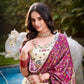 Khadi Cotton Embroidered Lehenga Set with Gaji Silk Dupatta