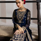 Navy Blue GMY Silk Heavy Embroidered Palazzo Set
