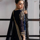 Navy Blue GMY Silk Heavy Embroidered Palazzo Set