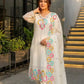Floral Sequin Chiffon Suit Set