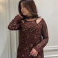 Mahogany Vine Embroidered Suit