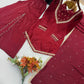 Maroon Mirror Work Palazzo Set