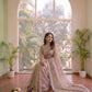 Mauve Diamond Lattice Saree
