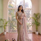 Mauve Diamond Lattice Saree