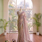 Mauve Diamond Lattice Saree