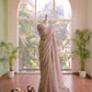 Mauve Diamond Lattice Saree