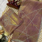Mauve Diamond Lattice Saree