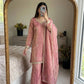 Dusty Rose Mirror Sharara Set