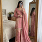 Dusty Rose Mirror Sharara Set