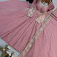 Rust Sequin Flared Gown
