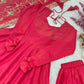 Embroidered Roman Simmer Silk Anarkali Suit Set with Dupatta