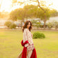 Ivory Threadwork Harem Suit Set