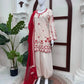 Ivory Threadwork Harem Suit Set