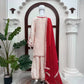 Ivory Threadwork Harem Suit Set