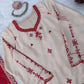 Ivory Threadwork Harem Suit Set