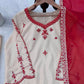 Ivory Threadwork Harem Suit Set
