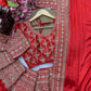 Crimson Bridal Sequin Saree With Dupatta