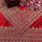 Crimson Bridal Sequin Saree With Dupatta