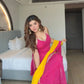 Magenta Mirror Lace Sharara Set