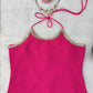 Magenta Mirror Lace Sharara Set