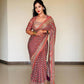 Designer Chinnon Silk Saree with Mirror Work for Festive and Wedding Wear