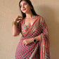 Designer Chinnon Silk Saree with Mirror Work for Festive and Wedding Wear
