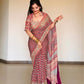 Designer Chinnon Silk Saree with Mirror Work for Festive and Wedding Wear