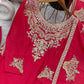 Luxury Chinnon Silk Embroidered Suit Set with Palazzo & Dupatta