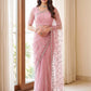 Sequin Vine Embroidered Net Saree