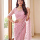 Sequin Vine Embroidered Net Saree