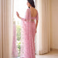 Sequin Vine Embroidered Net Saree