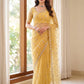 Sequin Vine Embroidered Net Saree