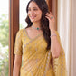 Sequin Vine Embroidered Net Saree