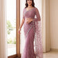 Sequin Vine Embroidered Net Saree