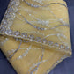 Sequin Vine Embroidered Net Saree