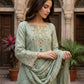 Sage Cording Stone Sharara Set