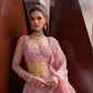 Rose Grey Floral Lehenga Set