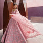 Rose Grey Floral Lehenga Set