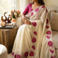 Floral Applique Sequin Saree